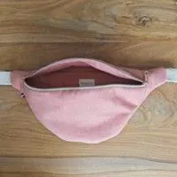 Suédine rose pêche / rose