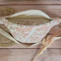 Toile de Jouy orange / beige
