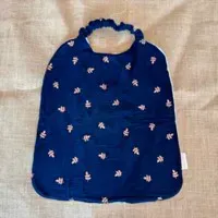 Double gaze de coton bleu feuilles