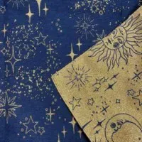 Lune bleu et or