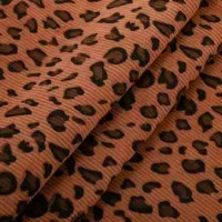 Velours fin léopard marron